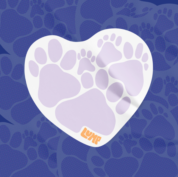 Sticker "Le cœur sur la patte"